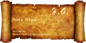 Hati Olga névjegykártya